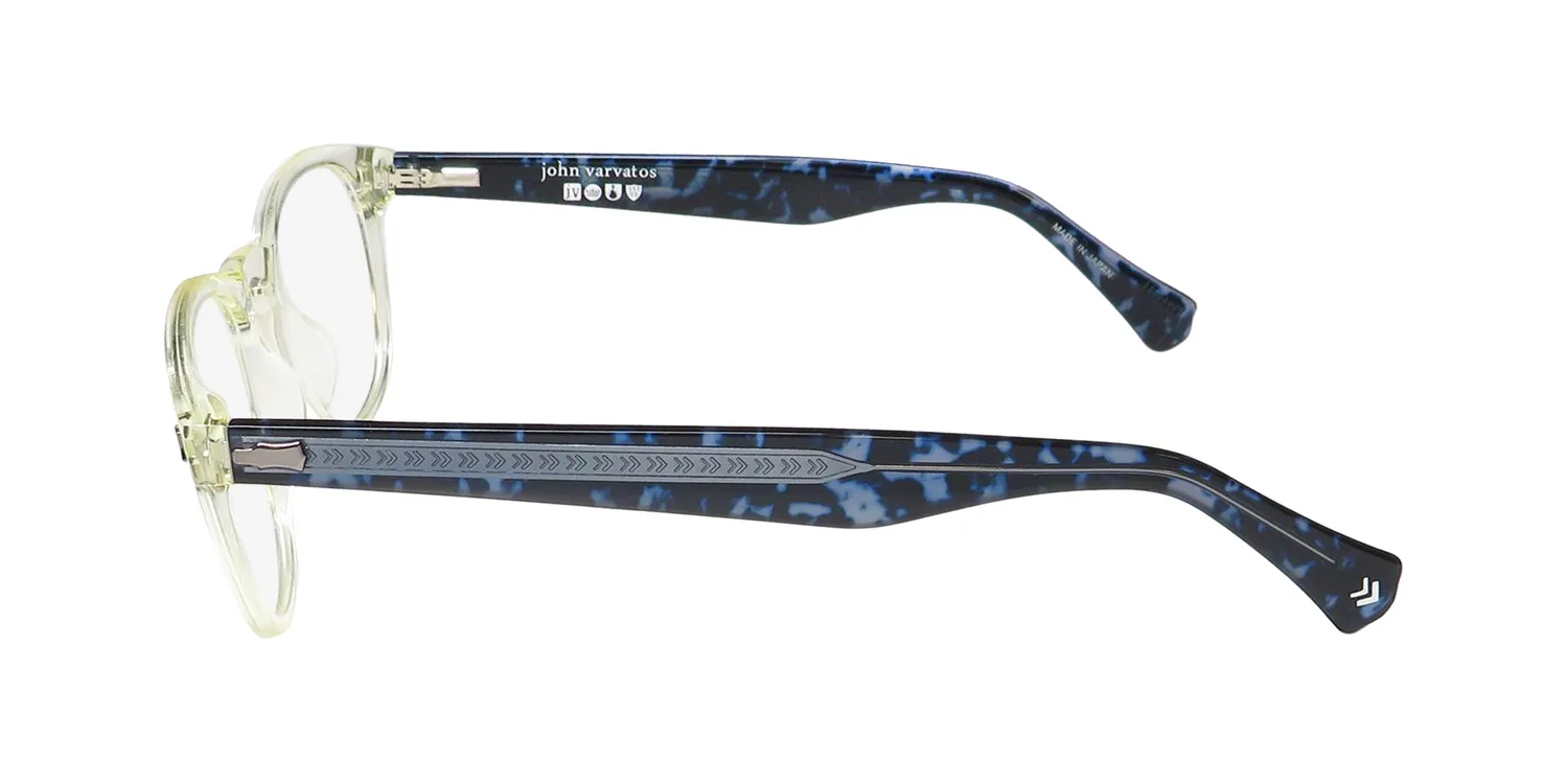 John Varvatos V416 yellow crystal Eyeglasses Yellow Crystal 49mm 4