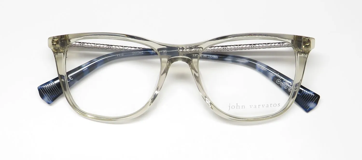 John Varvatos V418 smoke Eyeglasses Smoke Crystal 52mm 2