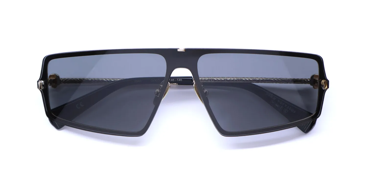 John Varvatos V545 gold Sunglasses Gold 46mm 2