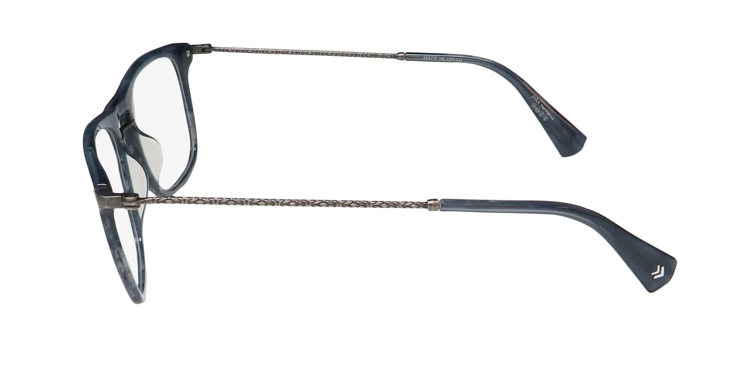 John Varvatos Vjv420 blue horn Eyeglasses Blue Horn 52mm 4