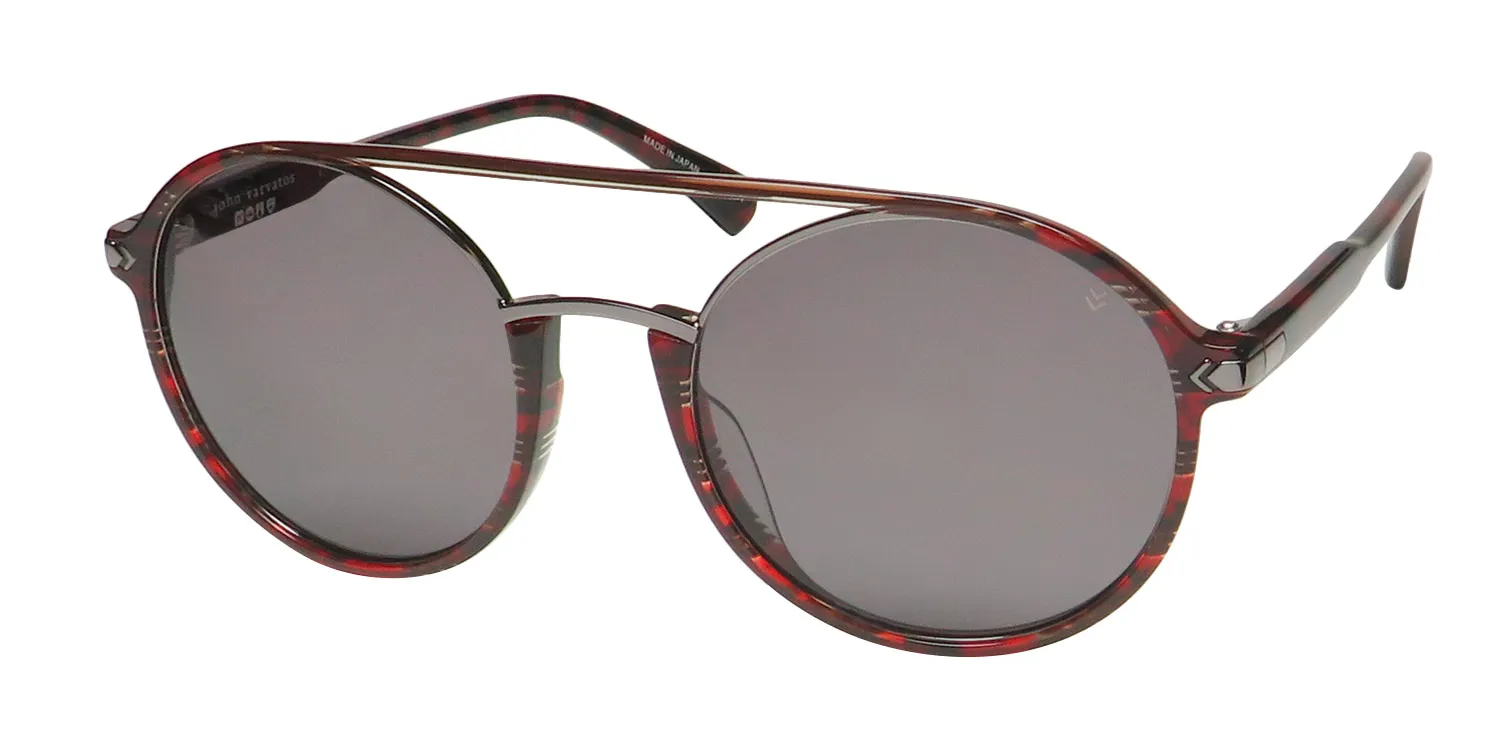 John Varvatos Sjv552 striped red Sunglasses Striped Red 55mm Unisex