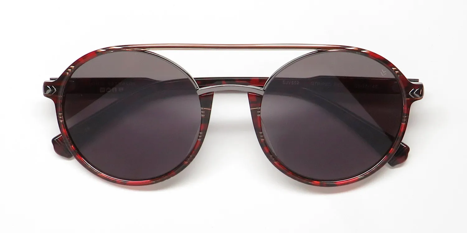 John Varvatos Sjv552 striped red Sunglasses Striped Red 55mm Unisex 2