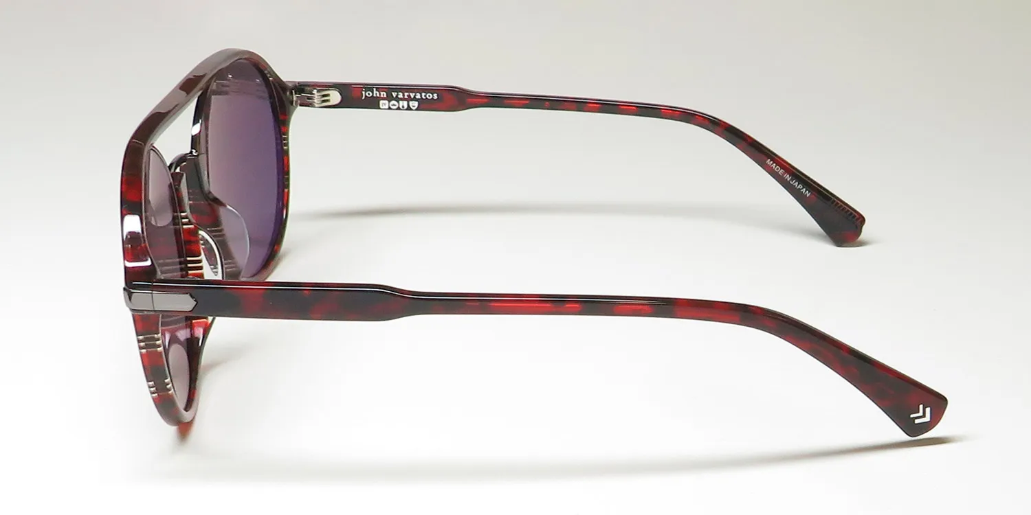 John Varvatos Sjv552 striped red Sunglasses Striped Red 55mm Unisex 4