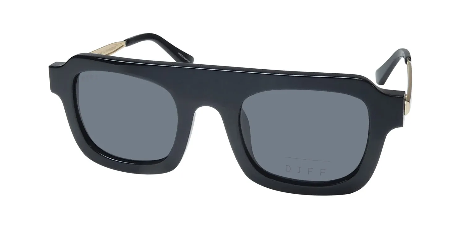 Diff Alden bk Sunglasses Black 49mm