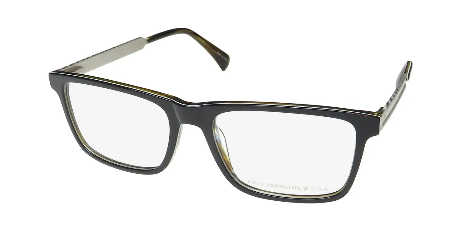 John Varvatos Vjvc003 black Eyeglasses Black 55mm
