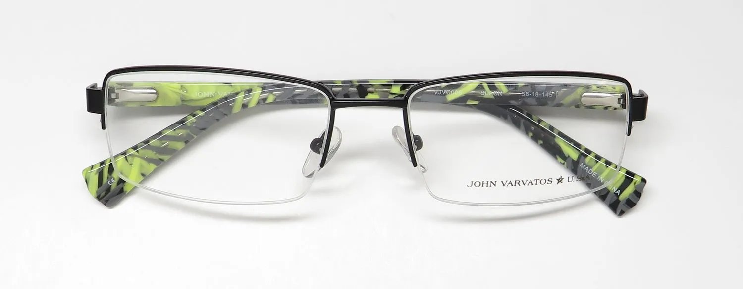 John Varvatos Vjvc006 black Eyeglasses Black 56mm 2