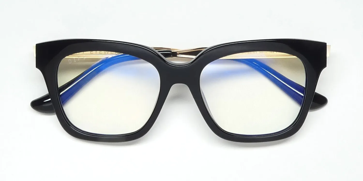 Diff Bella Blue Light Lens bk Eyeglasses Black 50mm 2