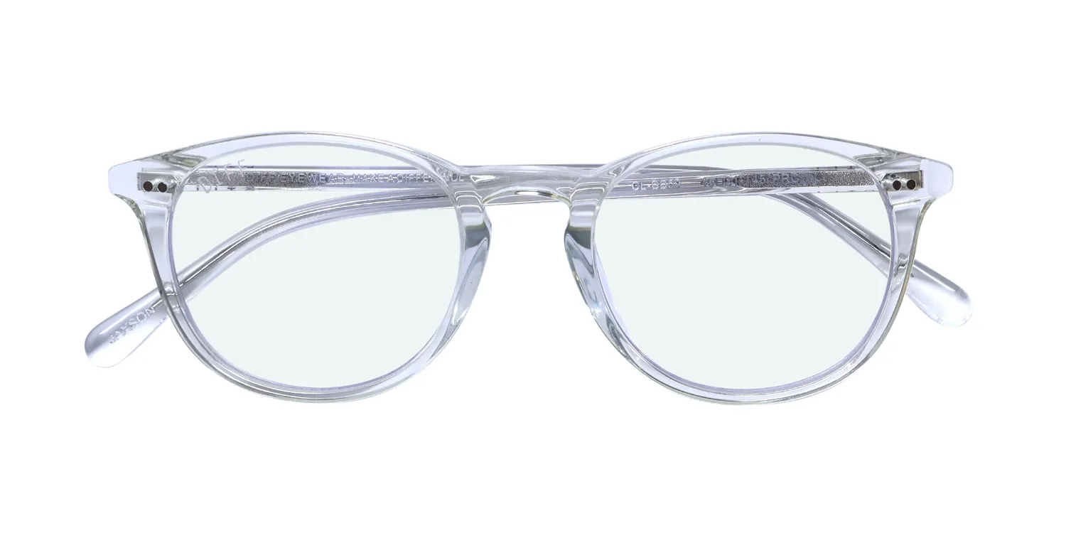 Diff Jaxson Blue Light Lens cl Eyeglasses Crystal Clear 49mm 2