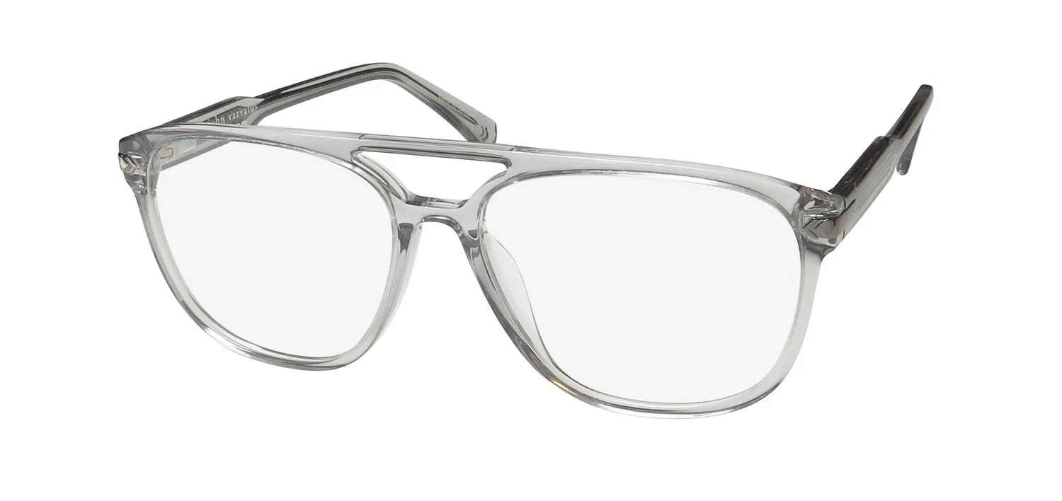 John Varvatos Vjv424 smoke Eyeglasses Smoke Crystal 56mm