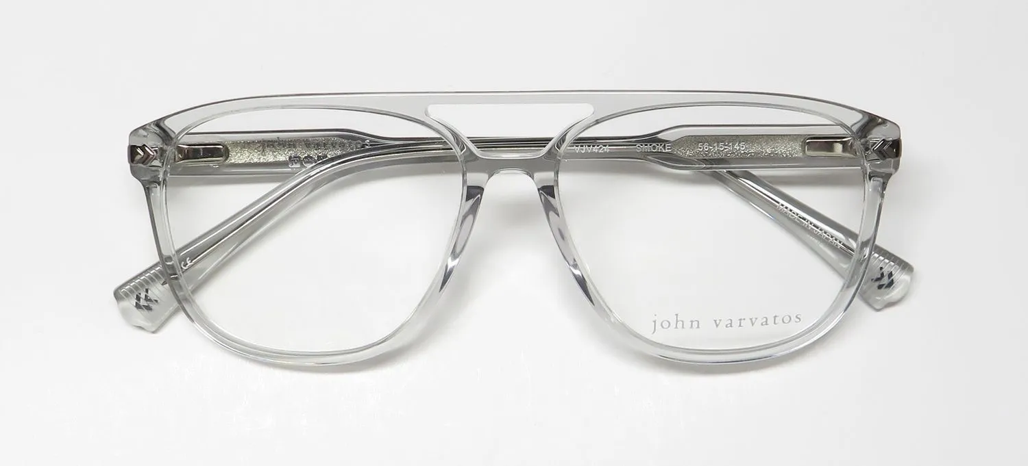 John Varvatos Vjv424 smoke Eyeglasses Smoke Crystal 56mm 2