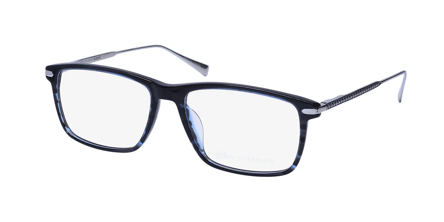 John Varvatos Vjv425 blue horn Eyeglasses Blue Horn 55mm
