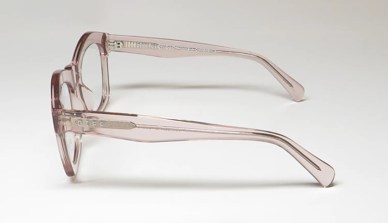 Diff Hayden Blue Light Lens lp Eyeglasses Light Pink Transparent 50mm 4