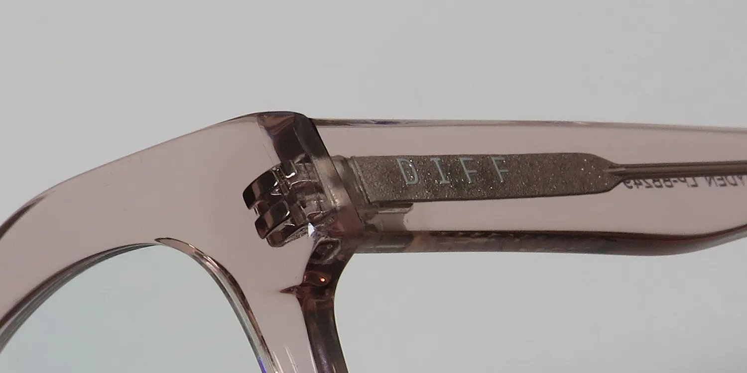 Diff Hayden Blue Light Lens lp Eyeglasses Light Pink Transparent 50mm 6