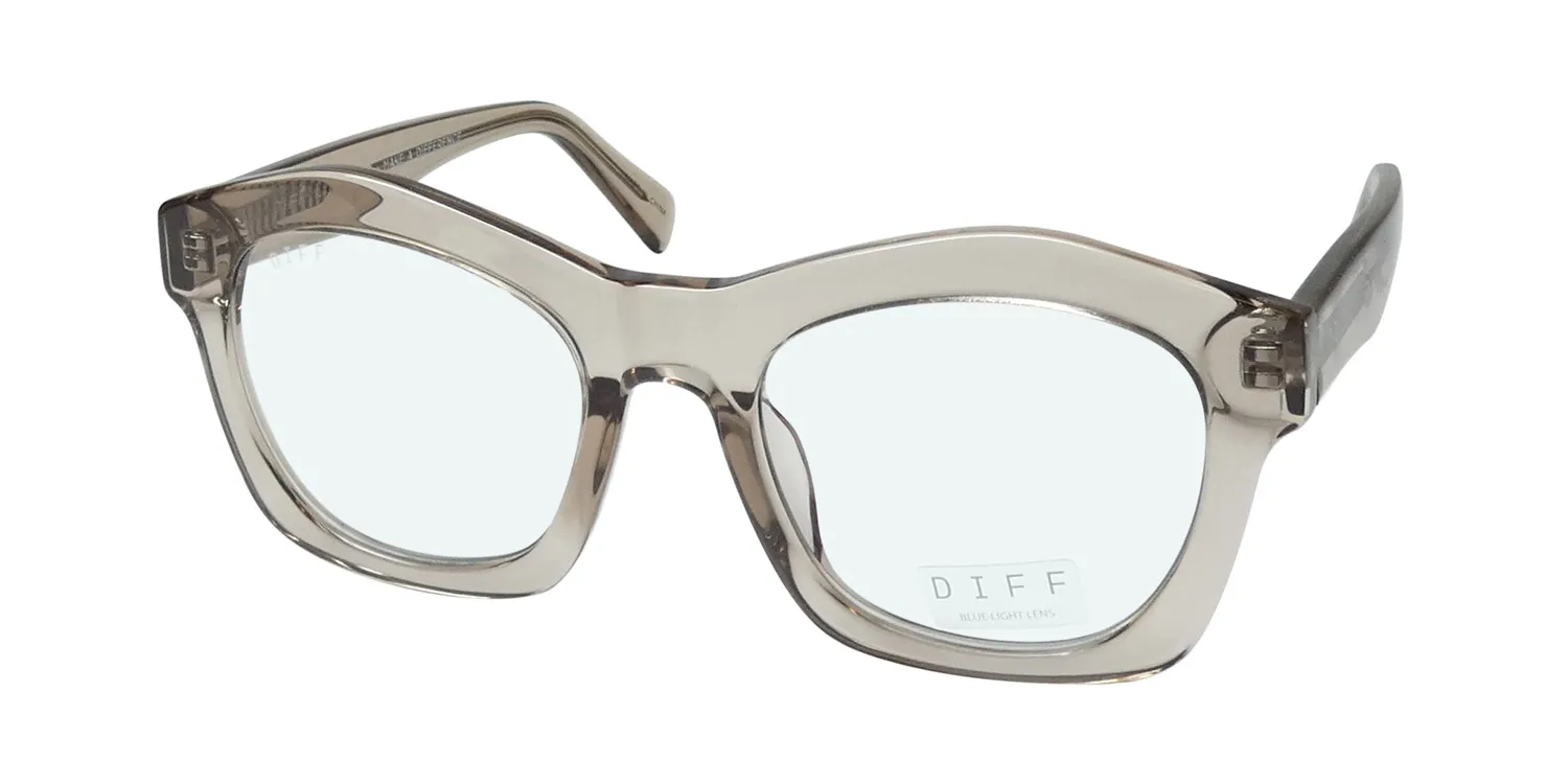 Diff Hayden Blue Light Lens vc Eyeglasses Vintage Crystal 50mm