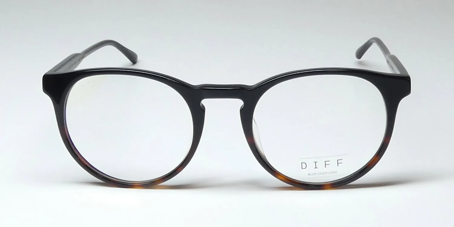 Diff Sawyer Blue Light Lens bk/to Eyeglasses Black Tortoise 47mm Unisex 3