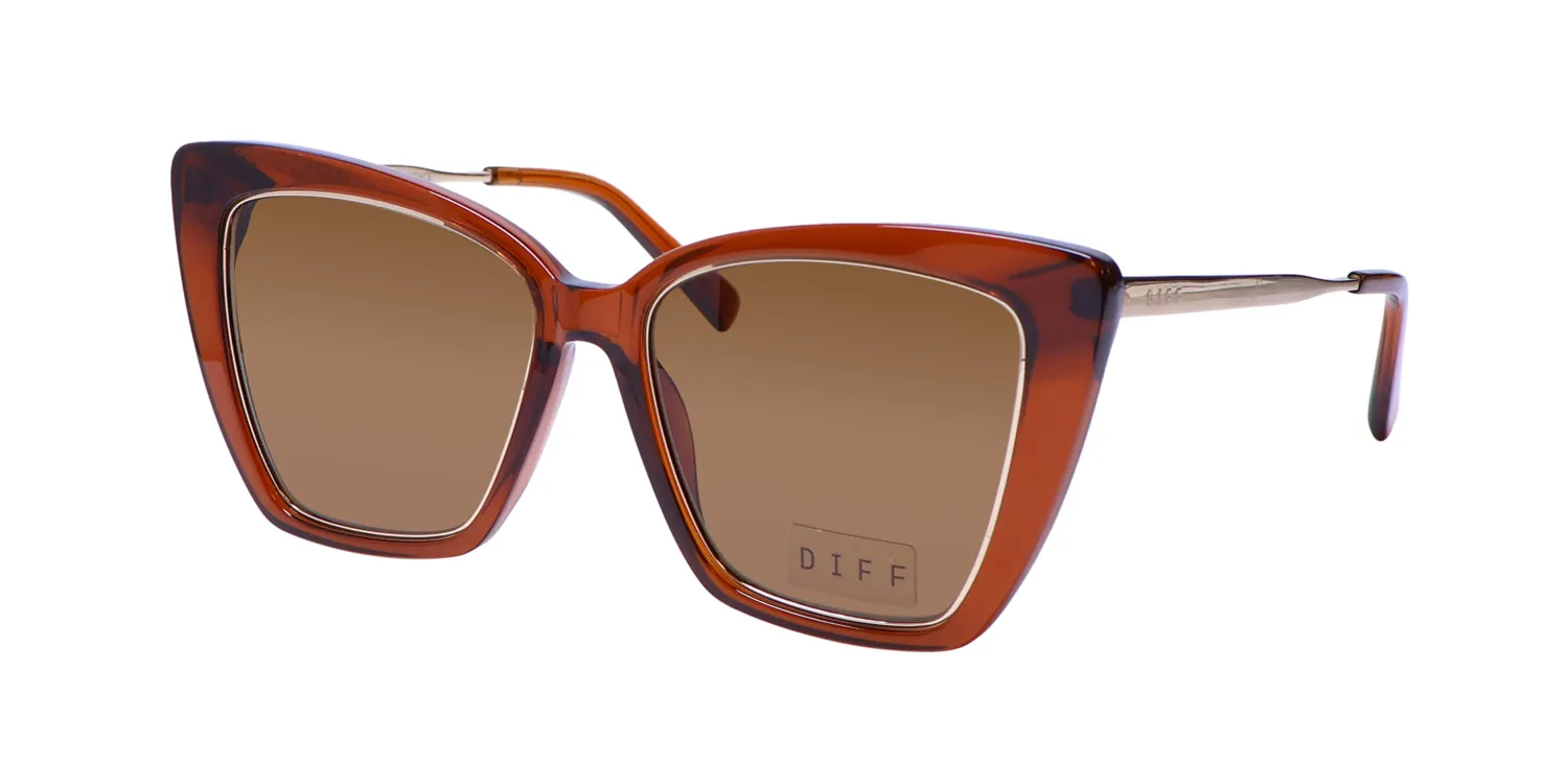 Diff Becky Iv cg/bn Sunglasses Cognac Crystal 56mm