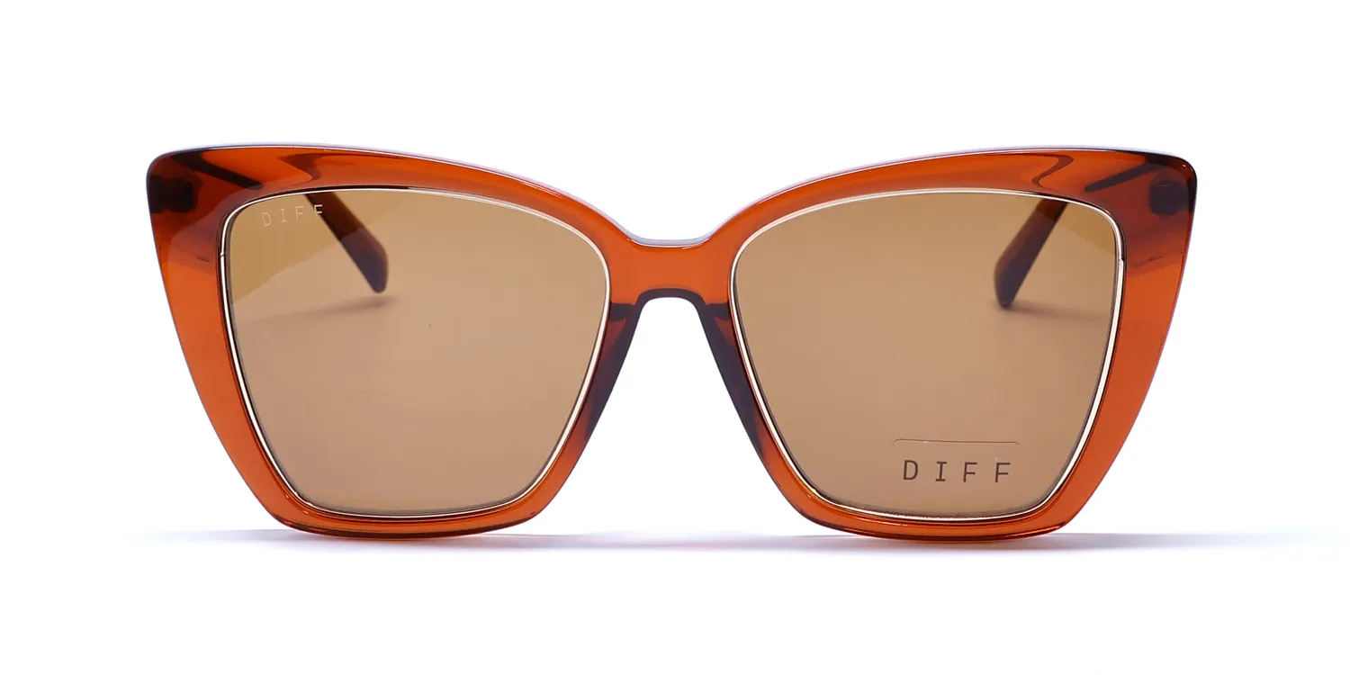 Diff Becky Iv cg/bn Sunglasses Cognac Crystal 56mm 3