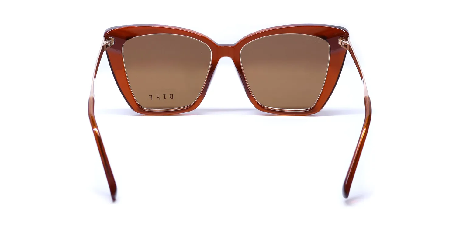 Diff Becky Iv cg/bn Sunglasses Cognac Crystal 56mm 5