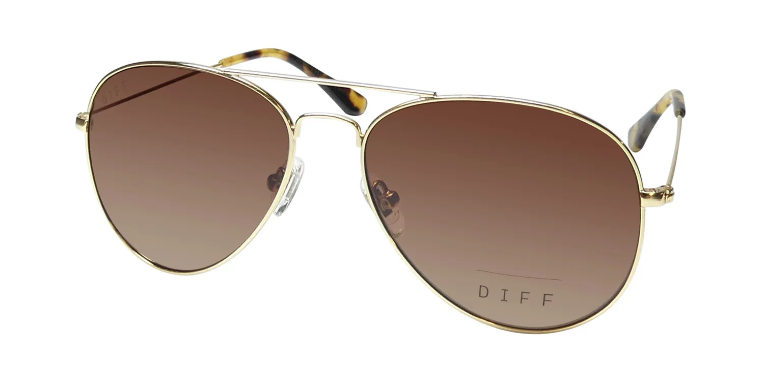 Diff Cruz bg Sunglasses Brushed Gold 49mm Unisex