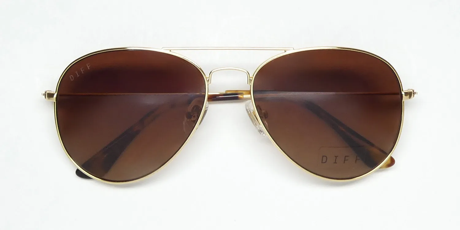 Diff Cruz bg Sunglasses Brushed Gold 49mm Unisex 2