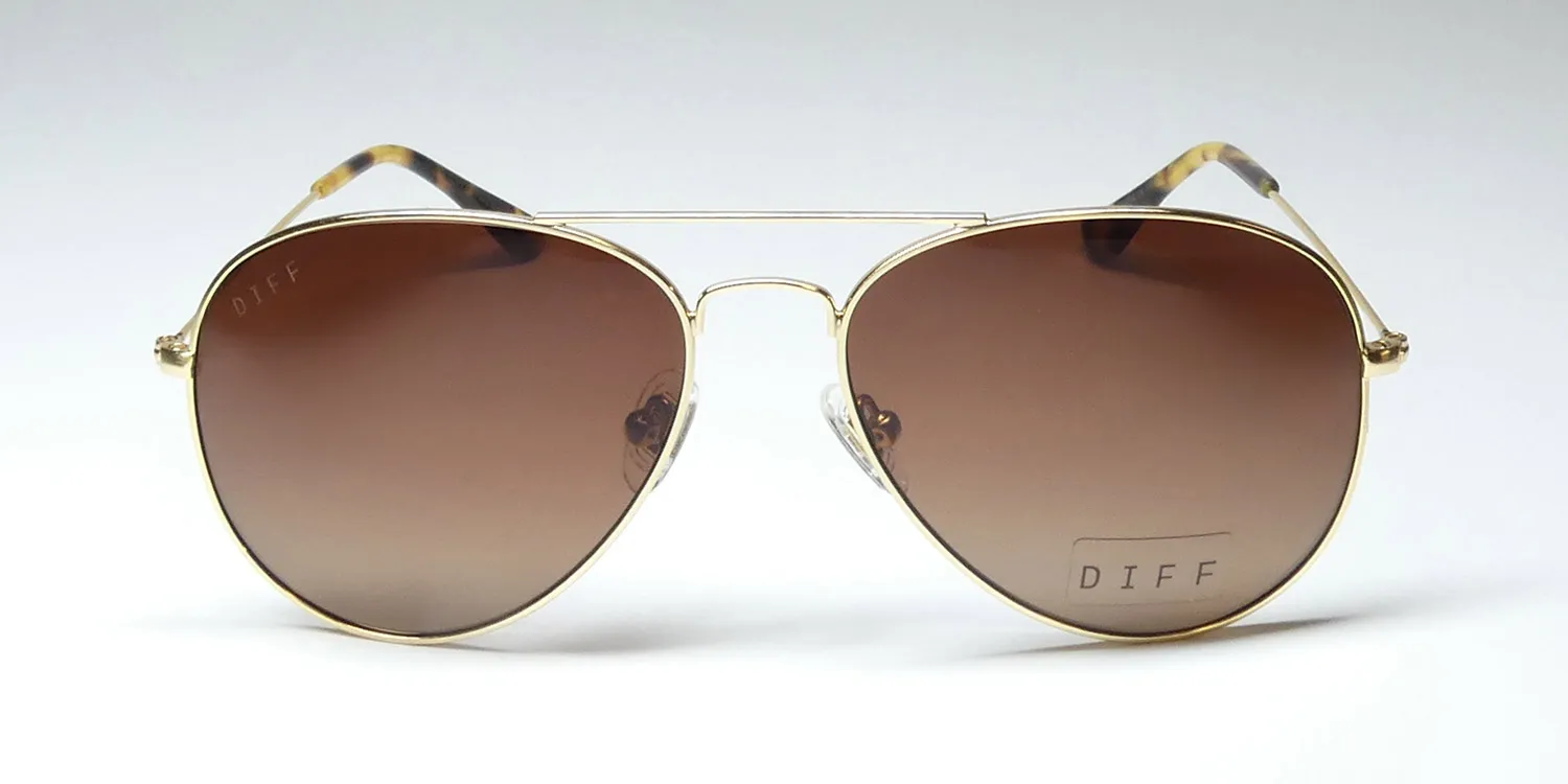 Diff Cruz bg Sunglasses Brushed Gold 49mm Unisex 3