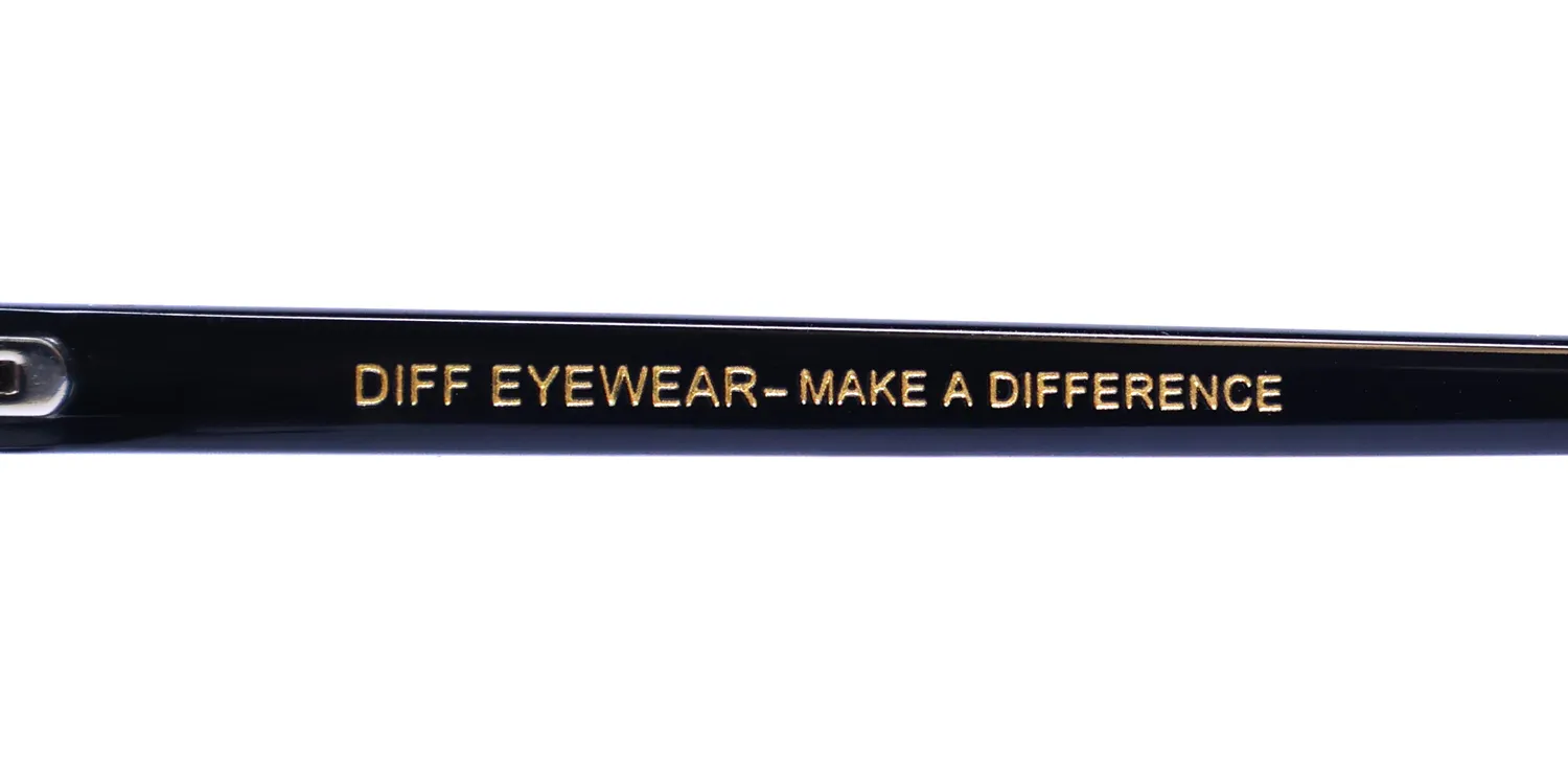 Diff 0287 Clarke Blue Light Lens bk Eyeglasses Black 55mm Unisex 7