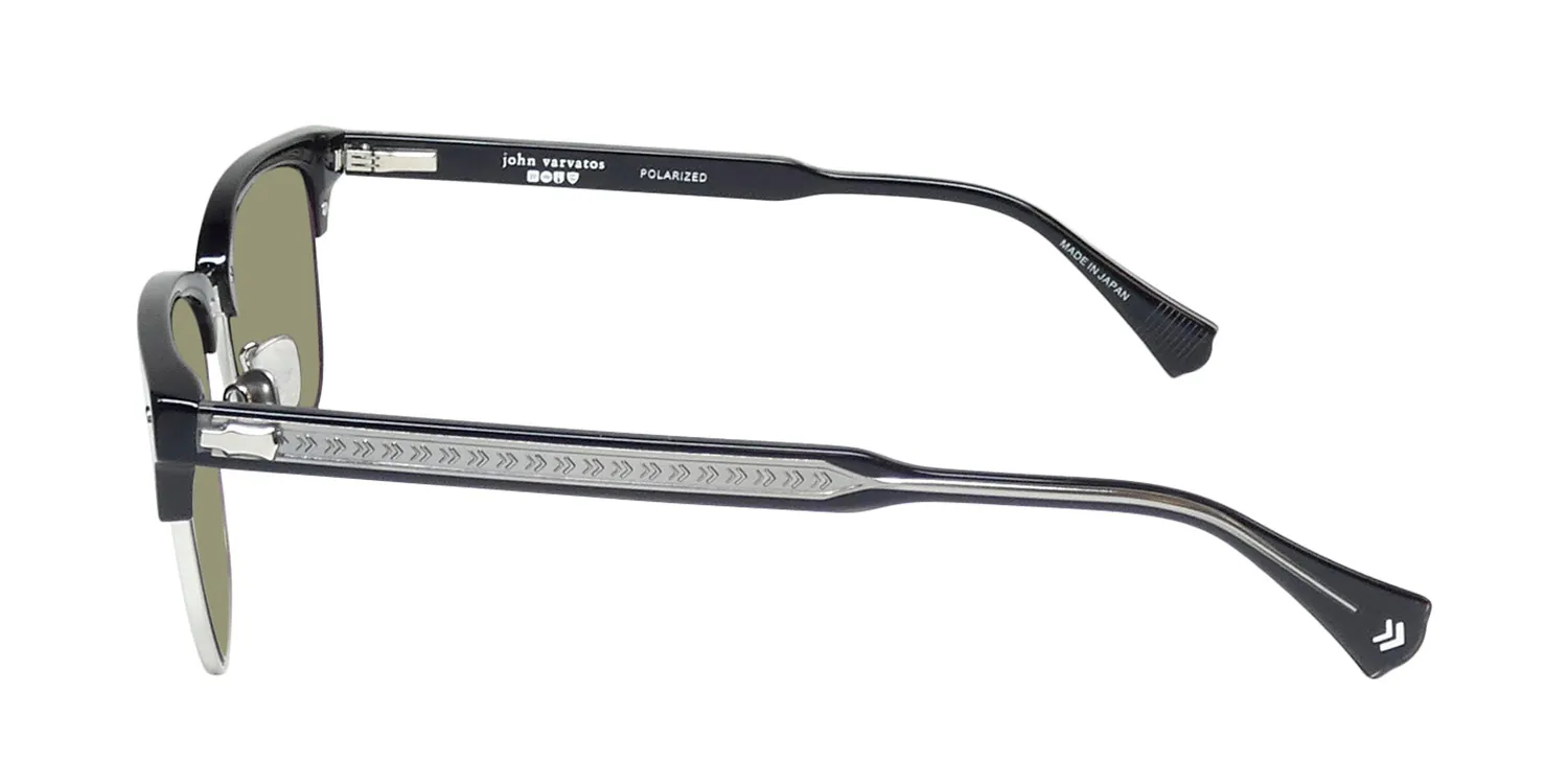 John Varvatos Sjv556 black Sunglasses Black 52mm 4