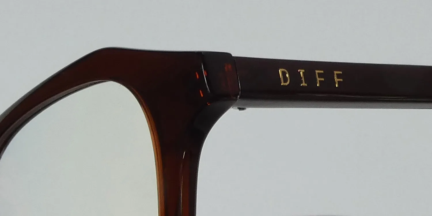 Diff 0318 Allen Blue Light Lens ch Eyeglasses Chestnut Crystal 51mm 6