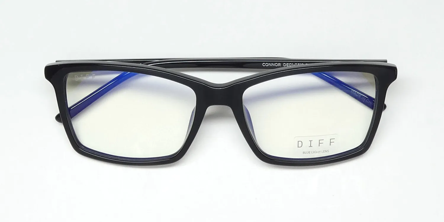 Diff Connor Blue Light Lens bk Eyeglasses Black 55mm 2