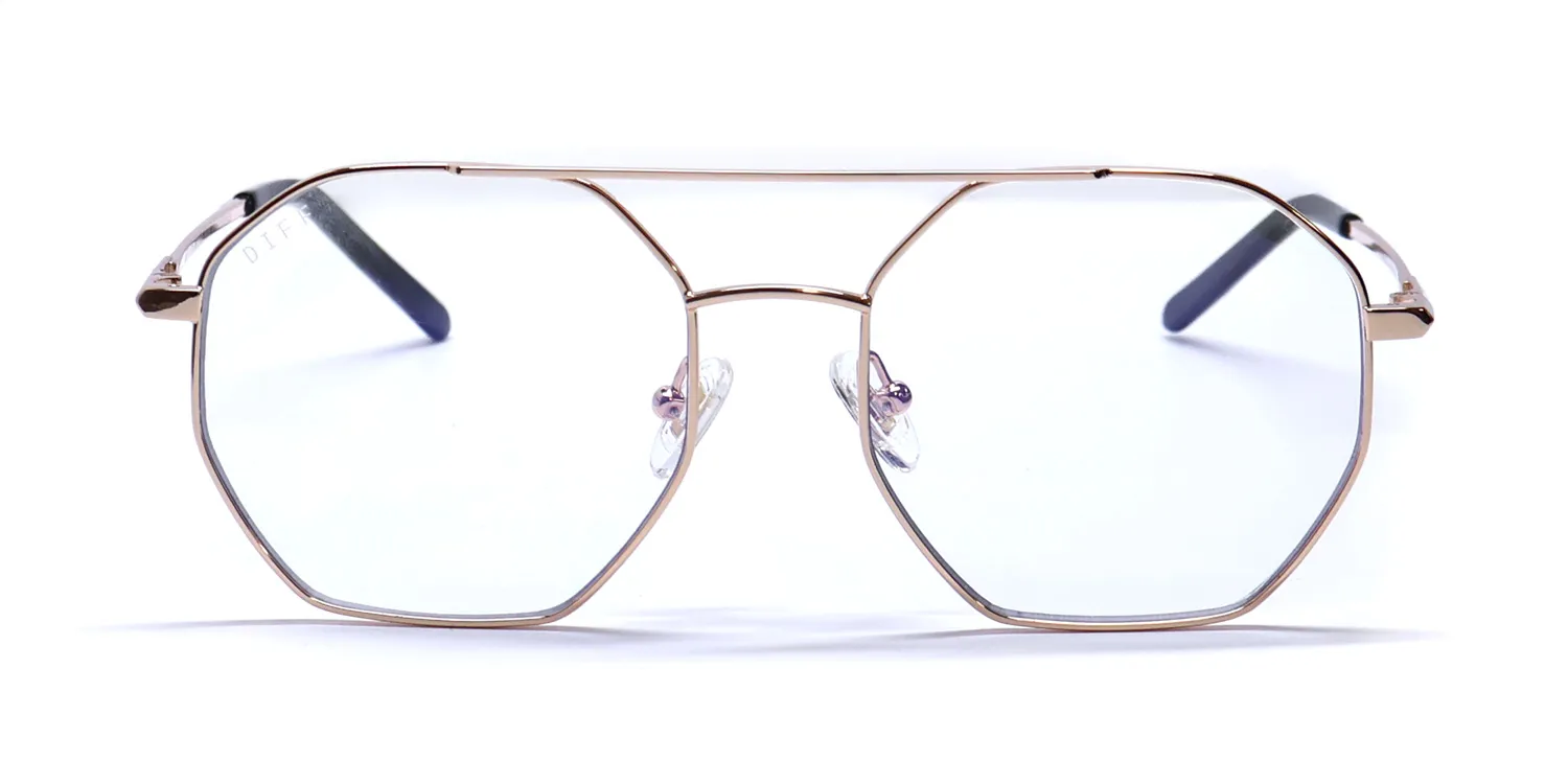 Diff Eastyn Blue Light Lens gd Eyeglasses Gold 54mm 3