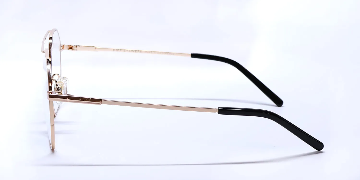 Diff Eastyn Blue Light Lens gd Eyeglasses Gold 54mm 4