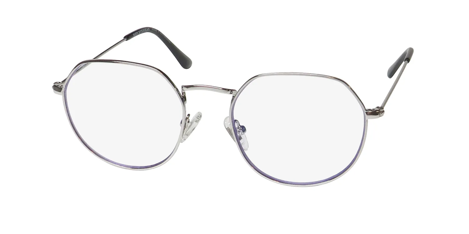 Diff James Blue Light Lens sv Eyeglasses Silver 50mm