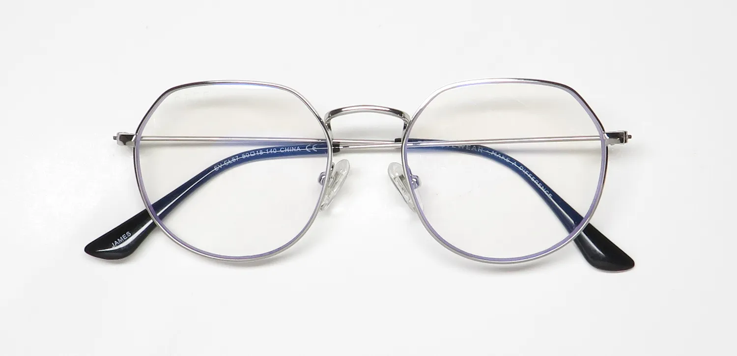 Diff James Blue Light Lens sv Eyeglasses Silver 50mm 2