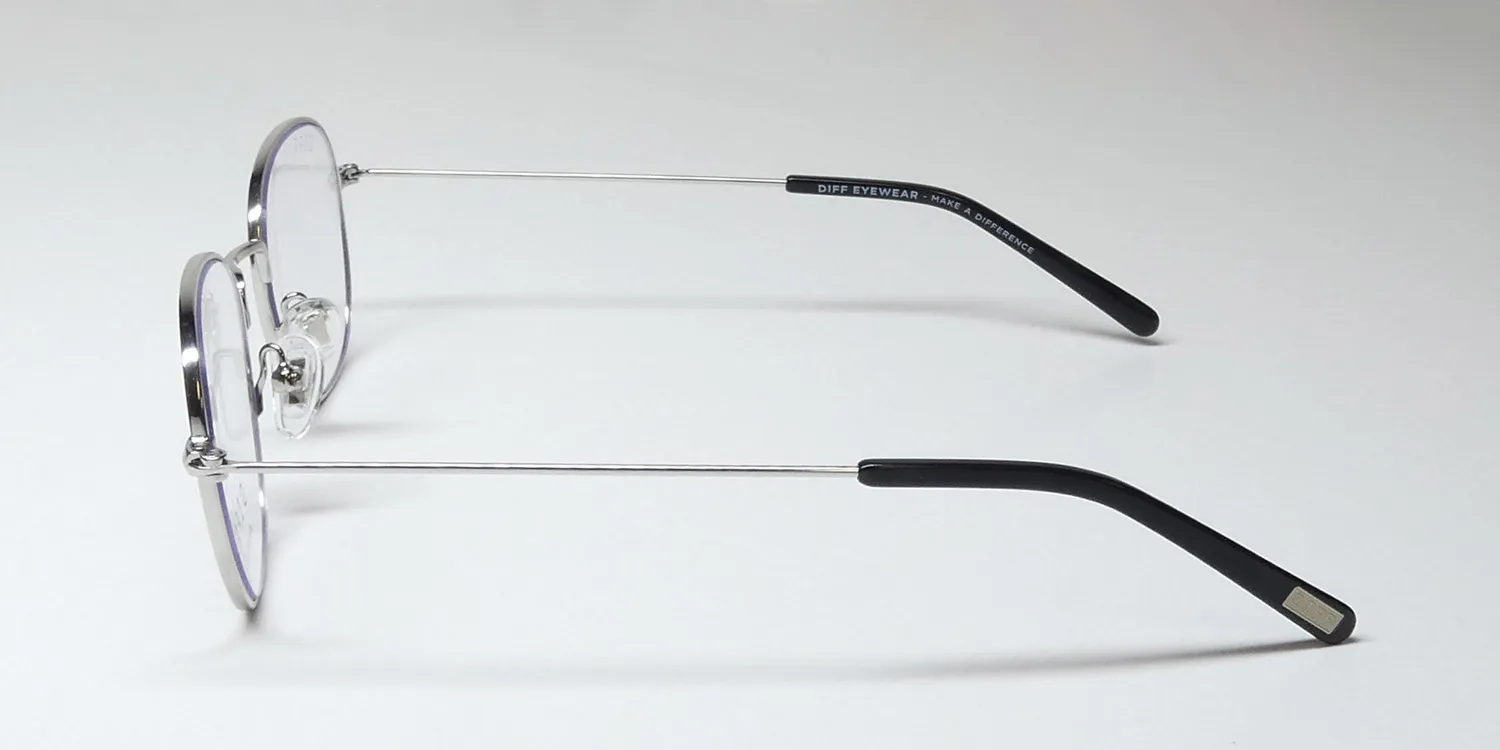 Diff Sage Blue Light Lens sil Eyeglasses Silver 47mm 3