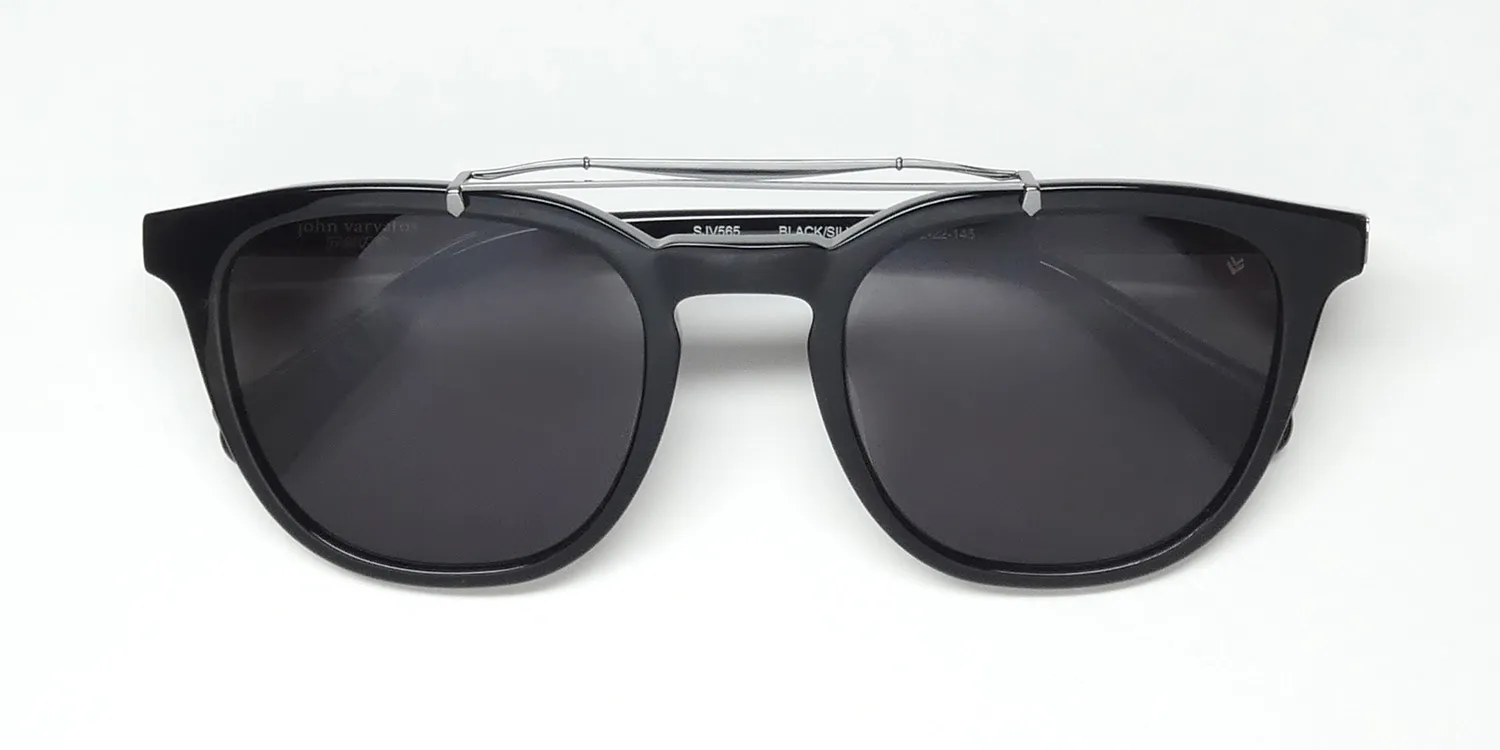 John Varvatos Sjv565 black/silver Sunglasses Black 52mm 2