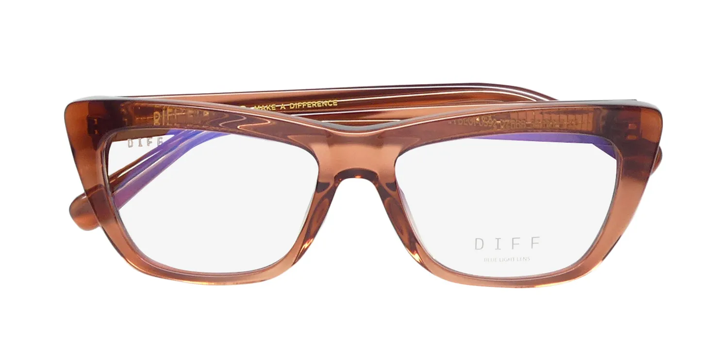 Diff 0592 Nadia Blue Light Lens dbr Eyeglasses Dusk Brown Crystal 54mm 2