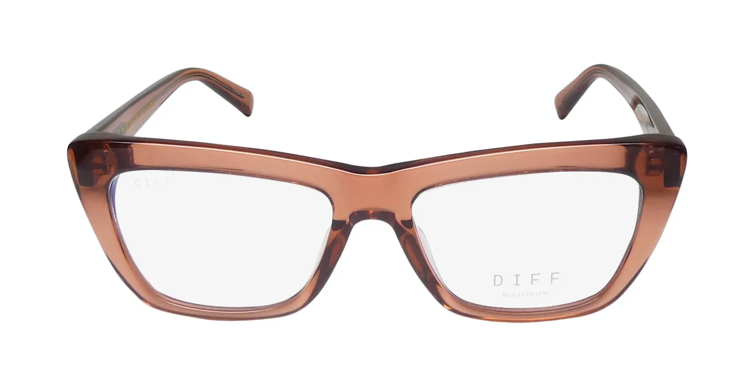 Diff 0592 Nadia Blue Light Lens dbr Eyeglasses Dusk Brown Crystal 54mm 3