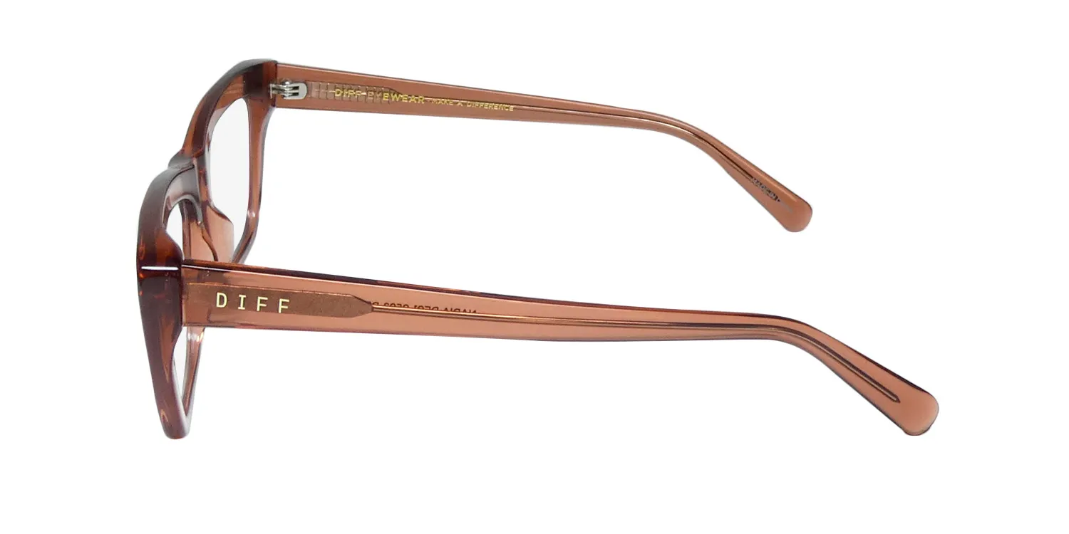 Diff 0592 Nadia Blue Light Lens dbr Eyeglasses Dusk Brown Crystal 54mm 4