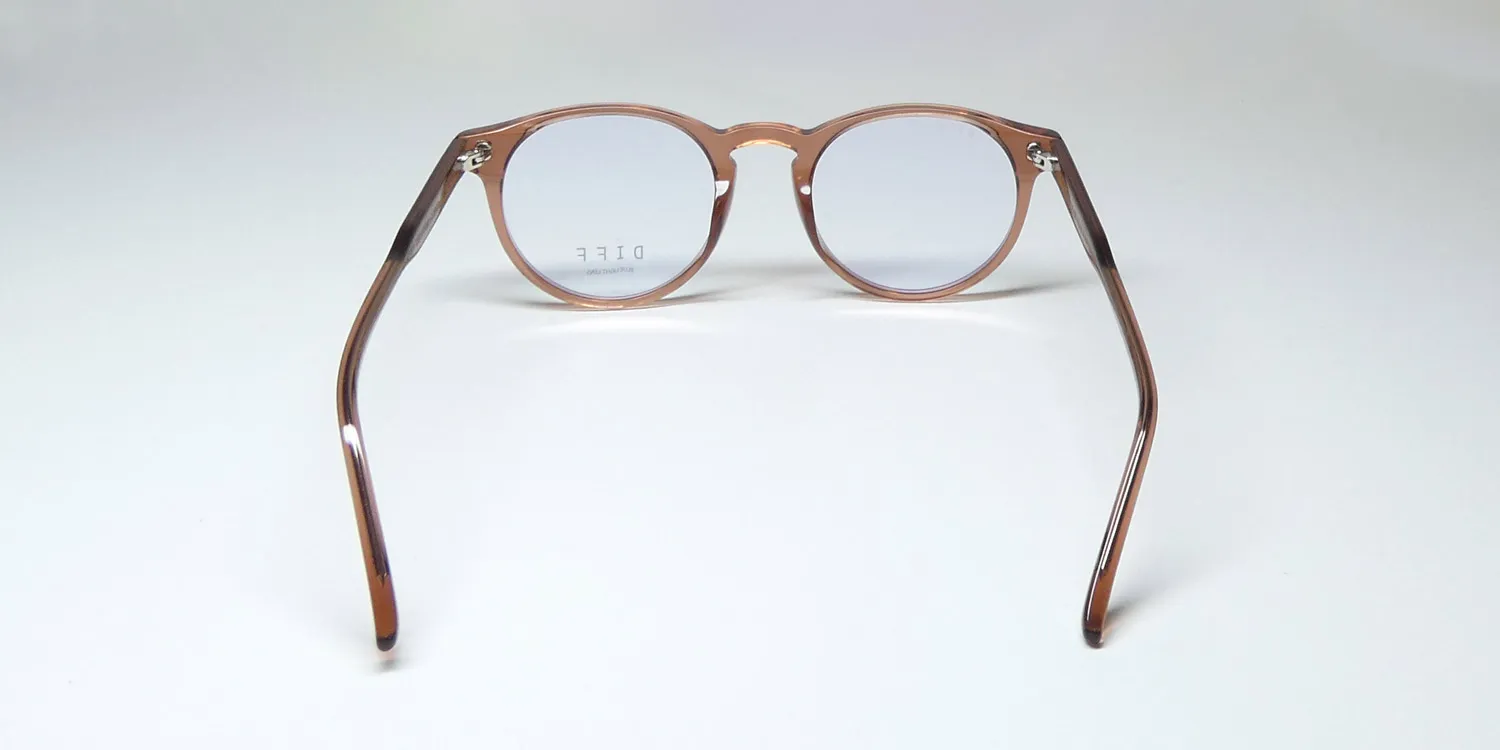 Diff Sawyer Blue Light Lens dbr Eyeglasses Dusk Brown Crystal 47mm Unisex 5