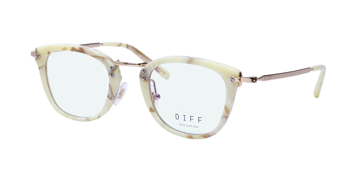 Diff Rue Blue Light Lens hy Eyeglasses Milk 46mm