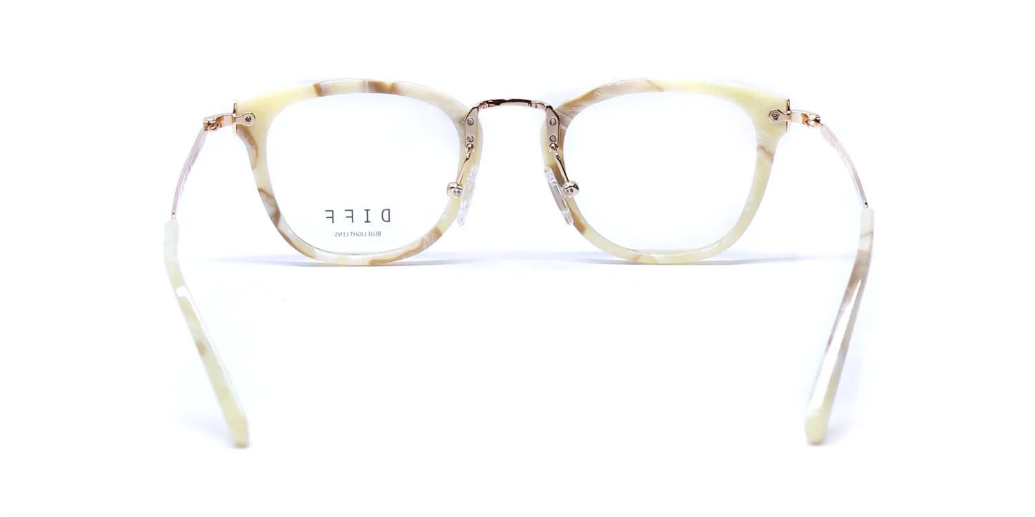 Diff Rue Blue Light Lens hy Eyeglasses Milk 46mm 5
