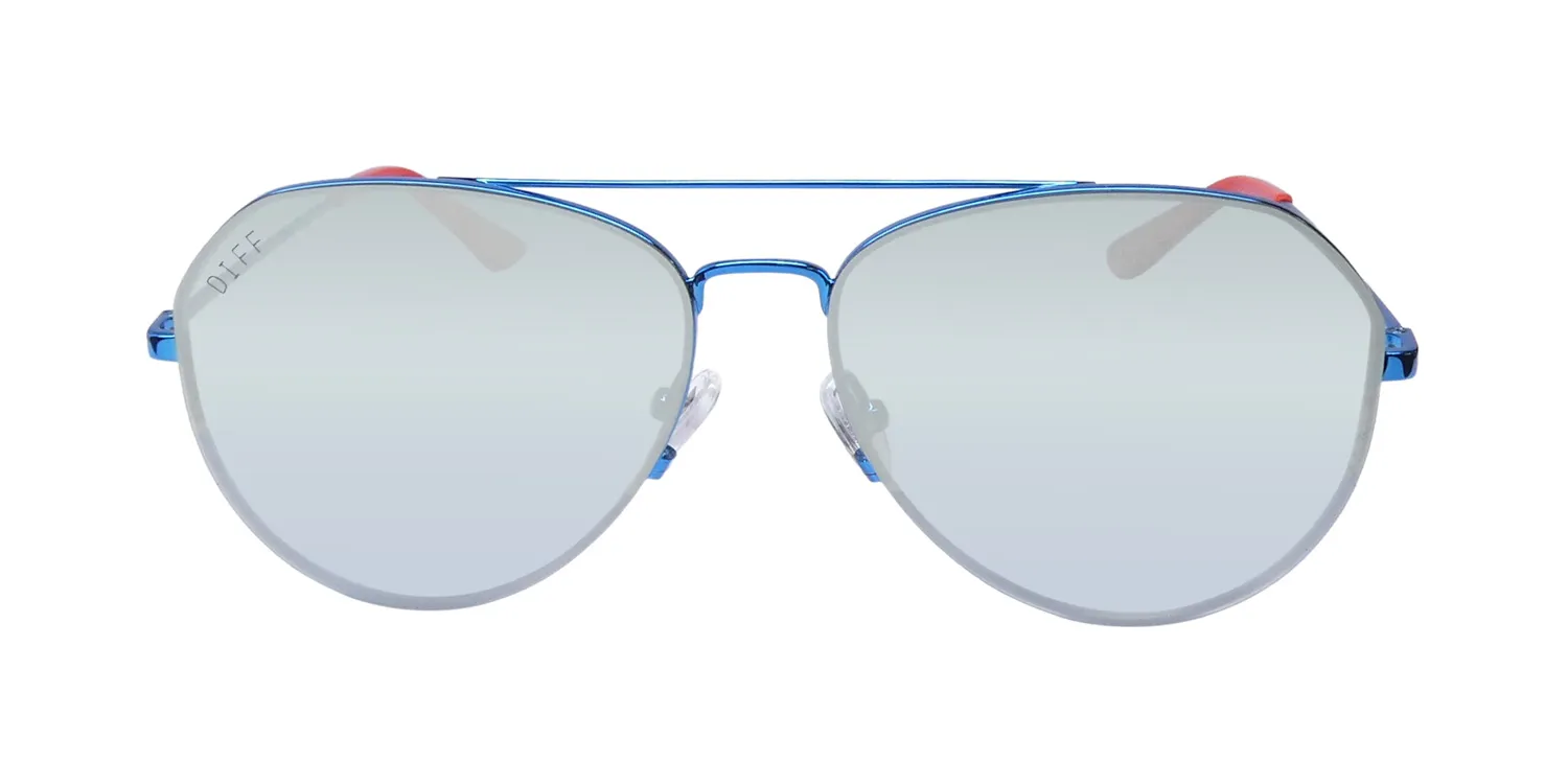 Diff 0476 Captain America 0ble Sunglasses Shiny Blue 61mm 3