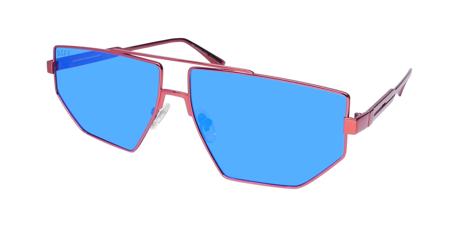 Diff Galactic Heroes 0red Sunglasses Galactic Red 61mm Unisex