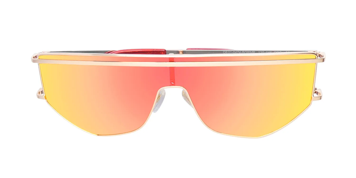 Diff 0474 Iron Men 679n Sunglasses Rush Gold 35mm Unisex 2