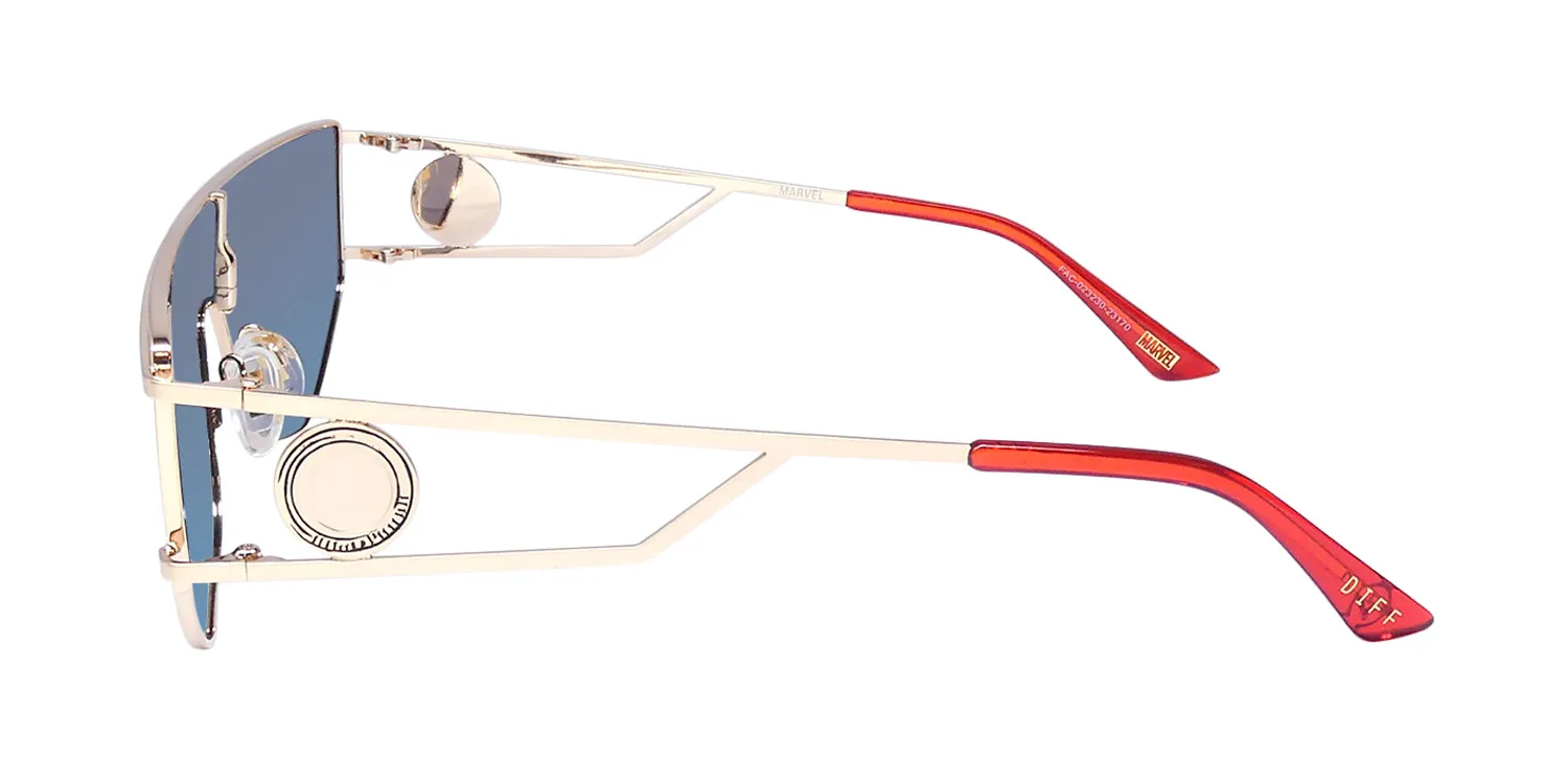 Diff 0474 Iron Men 679n Sunglasses Rush Gold 35mm Unisex 4