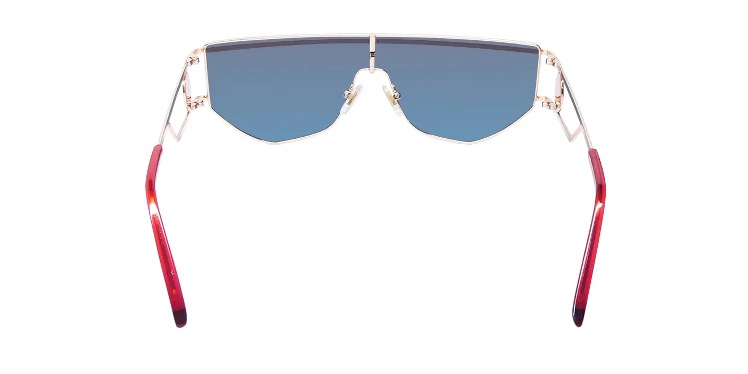 Diff 0474 Iron Men 679n Sunglasses Rush Gold 35mm Unisex 5