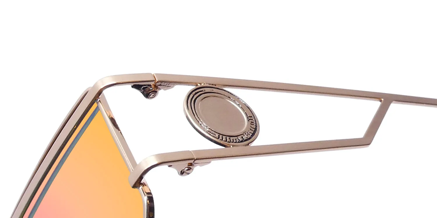 Diff 0474 Iron Men 679n Sunglasses Rush Gold 35mm Unisex 6