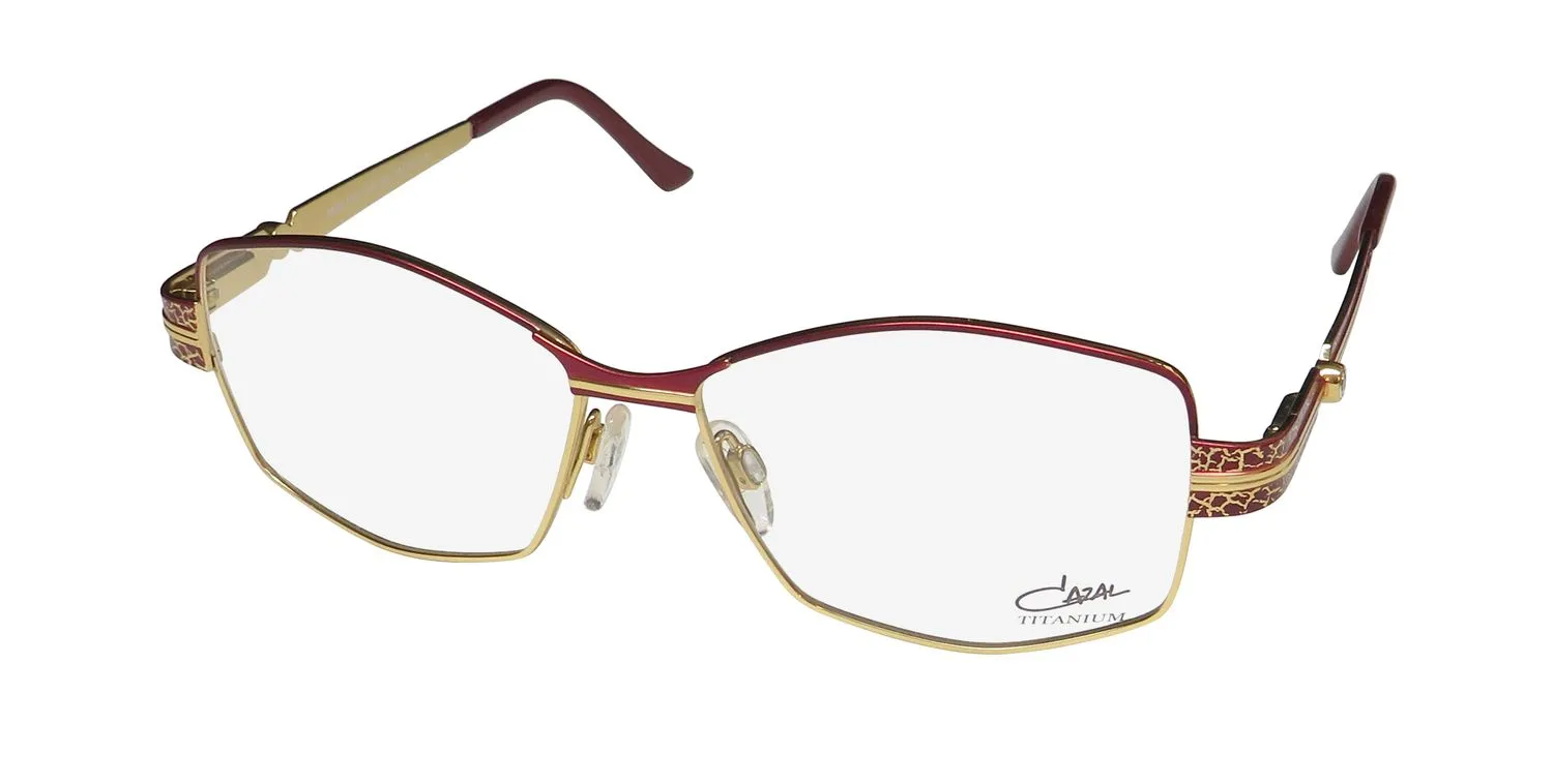 Cazal 1253 002 Eyeglasses Bordeaux 53mm Unisex