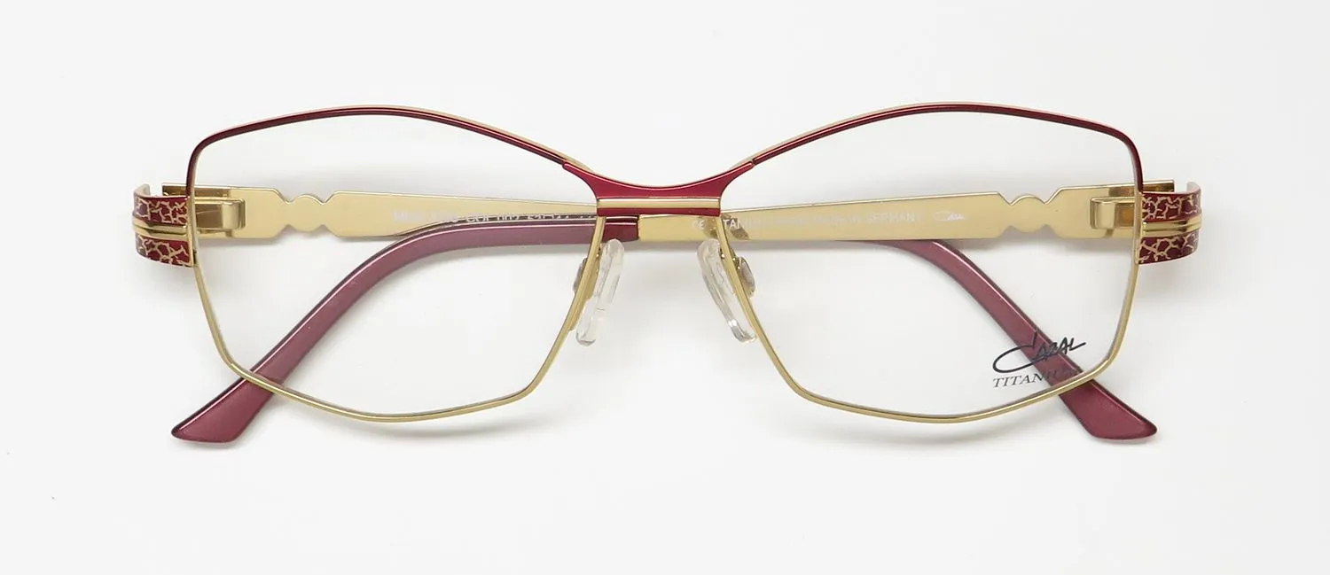 Cazal 1253 002 Eyeglasses Bordeaux 53mm Unisex 2