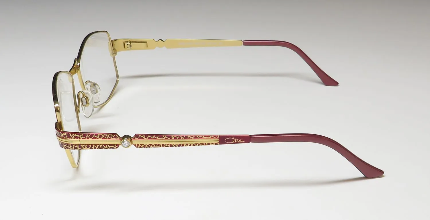 Cazal 1253 002 Eyeglasses Bordeaux 53mm Unisex 4